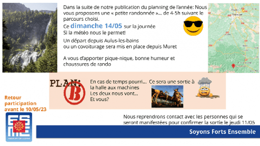 Sortie du 14/05/2023